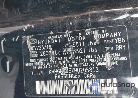 2017 Genesis G80 3.8 из США, поврежденный, VIN KMHGN4JEXHU205813